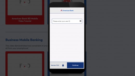 Interactive Click-Thru Demo about Business Mobile Banking