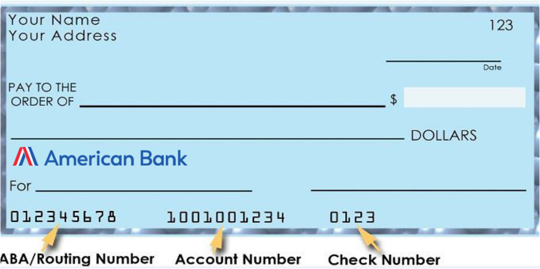 Starting Check Number Bank Of America